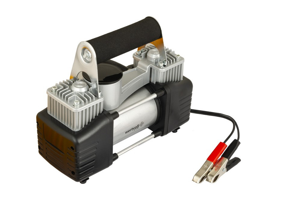 Компресор автомобільний двопоршневий WERTVOLL 12 V 150 PSI 25 A 300 Вт 85 л/хв сумка AC-2185 |Компрессор автомобильный