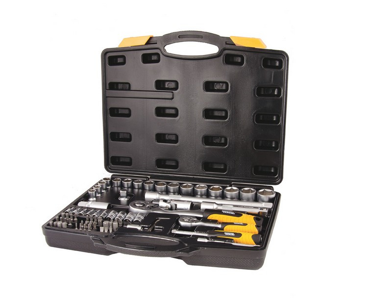 Набір насадок торцевих profi crv 1/4"-1/2" тріскачка 72т 72шт кейс Mastertool 78-5072-PF