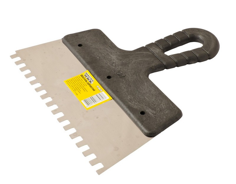 Шпатель зубчастий 200х6х6мм Mastertool 19-6620, фото 1