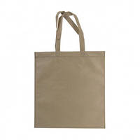 Эко сумка коричневая спанбонд 38*0*41 см (друк на сумках , промо сумки, печать на сумках, сумки оптом)