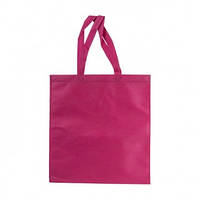 Эко сумка розовая спанбонд 38*0*41 см (друк на сумках , промо сумки, печать на сумках, сумки оптом)