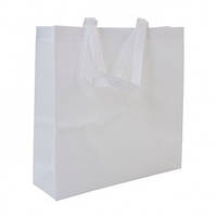 Эко сумка белая спанбонд 40*12*40 см (друк на сумках , промо сумки, печать на сумках, сумки оптом)