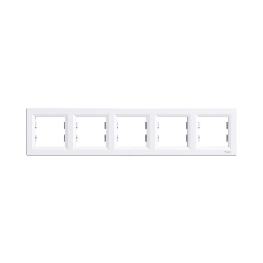 Рамка Schneider Electric Asfora бiла п'ятимісна горизонтальна EPH5800521