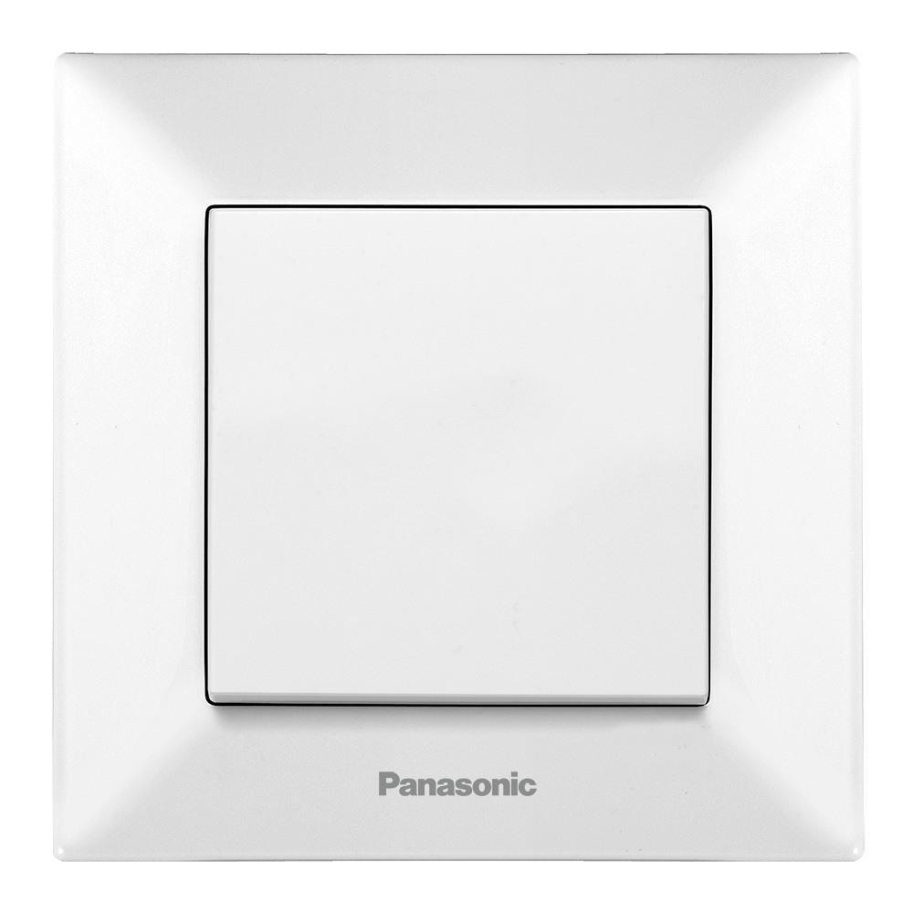 Вимикач одноклавішний білий Panasonic Arkedia Slim, фото 1