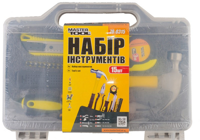 Набор инструмента 15 элементов Mastertool 78-0315 - фото 2 - id-p1658021559