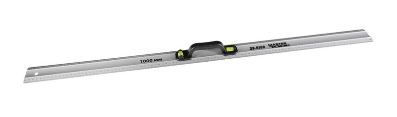 Лінійка будівельна 100см al з ручкою 2 капсули Mastertool 39-5100