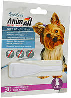 Краплі проти бліх і кліщів AnimAll VetLine spot-on для собак 4-10 кг 2 мл
