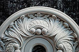 Розетка стельова з гіпсу р-24 Ø 300 мм, бароко, рельєфна, кругла, з орнаментом, ліпнина з гіпсу, фото 4
