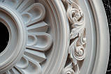 Розетка стельова з гіпсу р-35 Ø 640 мм, класицизм, рельєфна, кругла, з декором, ліпнина з гіпсу, фото 4