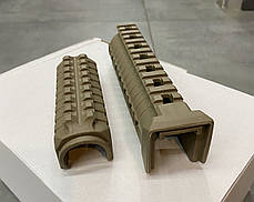 Цівка на АК 47/74 DLG TACTICAL (DLG-099-beige) полімерна, колір Койот, 2 планки picatinny з кріпленням M-LOK, фото 4
