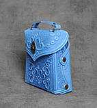 Шкіряний рюкзак ручної роботи, сумочка-рюкзак з авторським тисненням у стилі бохо, фото 2