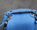 Шкіряний рюкзак ручної роботи, сумочка-рюкзак з авторським тисненням у стилі бохо, фото 6