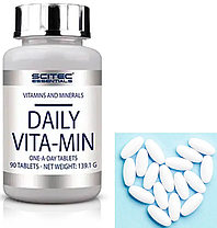 Вітаміни і мінерали Scitec Daily Vita-min 90 таб, фото 3