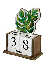 Вечный календарь "Монстера" 14,5-20-7 см.