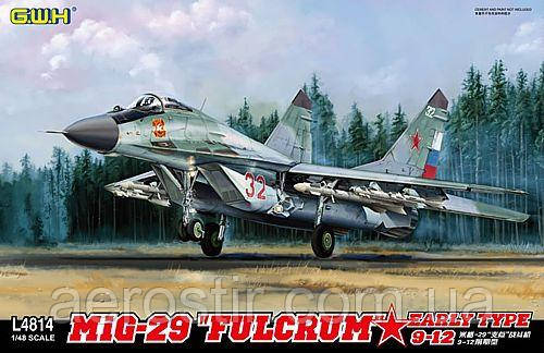 МиГ-29 9-12 Fulcrum ранний. 1/48 GWH L4814, фото 1