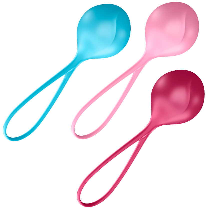 (СОРВАНА ПЛОМБА) Набір вагінальних кульок Satisfyer Strengthening Balls 3 pieces Training Set (шт)