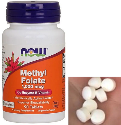 Метил фолат Now Methyl Folate 1000 мсд 90 таб, фото 3