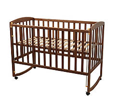 Ліжко AMELI з рухомою боковиною, дугами та колесами (горіх)