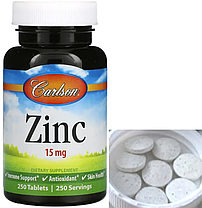 Цинк глюконат Zinc 15 mg 250 tab, фото 4