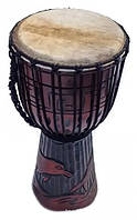 Барабан джембе резной дерево с кожей (50х27х27 см) ShamanShop 29415C