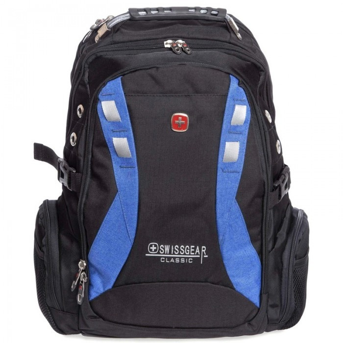 Городской рюкзак Backpack "9371" 35л Синий туристический рюкзак с чехлом, дорожная сумка (GK) - фото 4 - id-p1658120851
