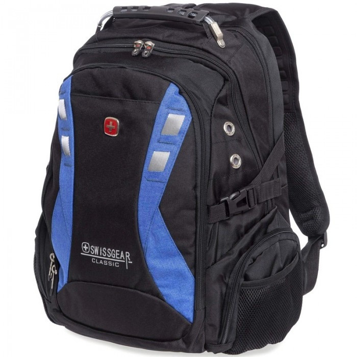 Городской рюкзак Backpack "9371" 35л Синий туристический рюкзак с чехлом, дорожная сумка (GK) - фото 7 - id-p1658120851