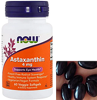 Астаксантин Now Astaxanthin 4 mg 60 гел капс