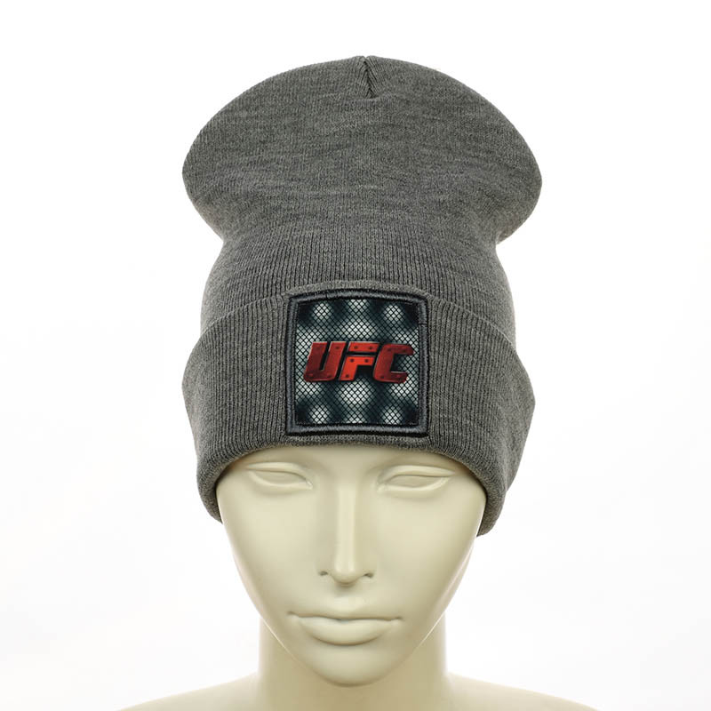 Шапка з нашивкою "UFC"сірий