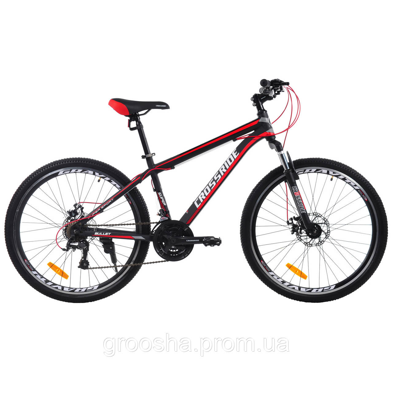 Велосипед 26 Crossride MTB ST Bullet 2021 15 черный/красный 02621/15 ...