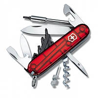 Нож Victorinox CyberTool 29 1.7605.T полупрозрачный красный