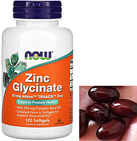 Цинк глицинат NOW Foods Zinc Glycinate 120 гел капс