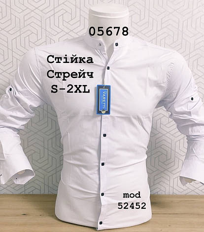Стрейчева сорочка Varetti S з довгим рукавом, стійка, фото 1