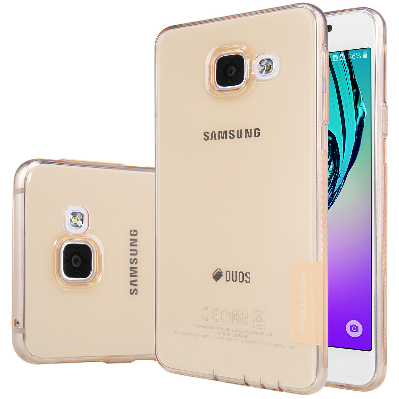 TPU чохол Nillkin для Samsung Galaxy A3 A310f 2016 золотистий