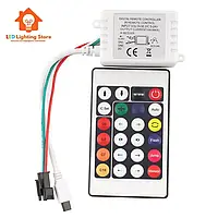 SPI smart контроллер SPI-IR24 для светодиодных лент, модулей, LED NEON, 5-24V, до 1000 пикселя. Пульт IR