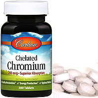 Хром хелатный Carlson Labs Chelated Chromium 200 mcg 300 таб