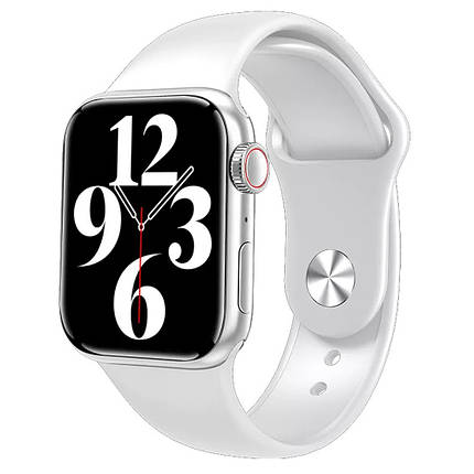 Розумний годинник Smart Watch M16 Plus Смартгодинник із мікрофоном Шагомер Пульсометр Тонометр 44mm Сріблястий, фото 1