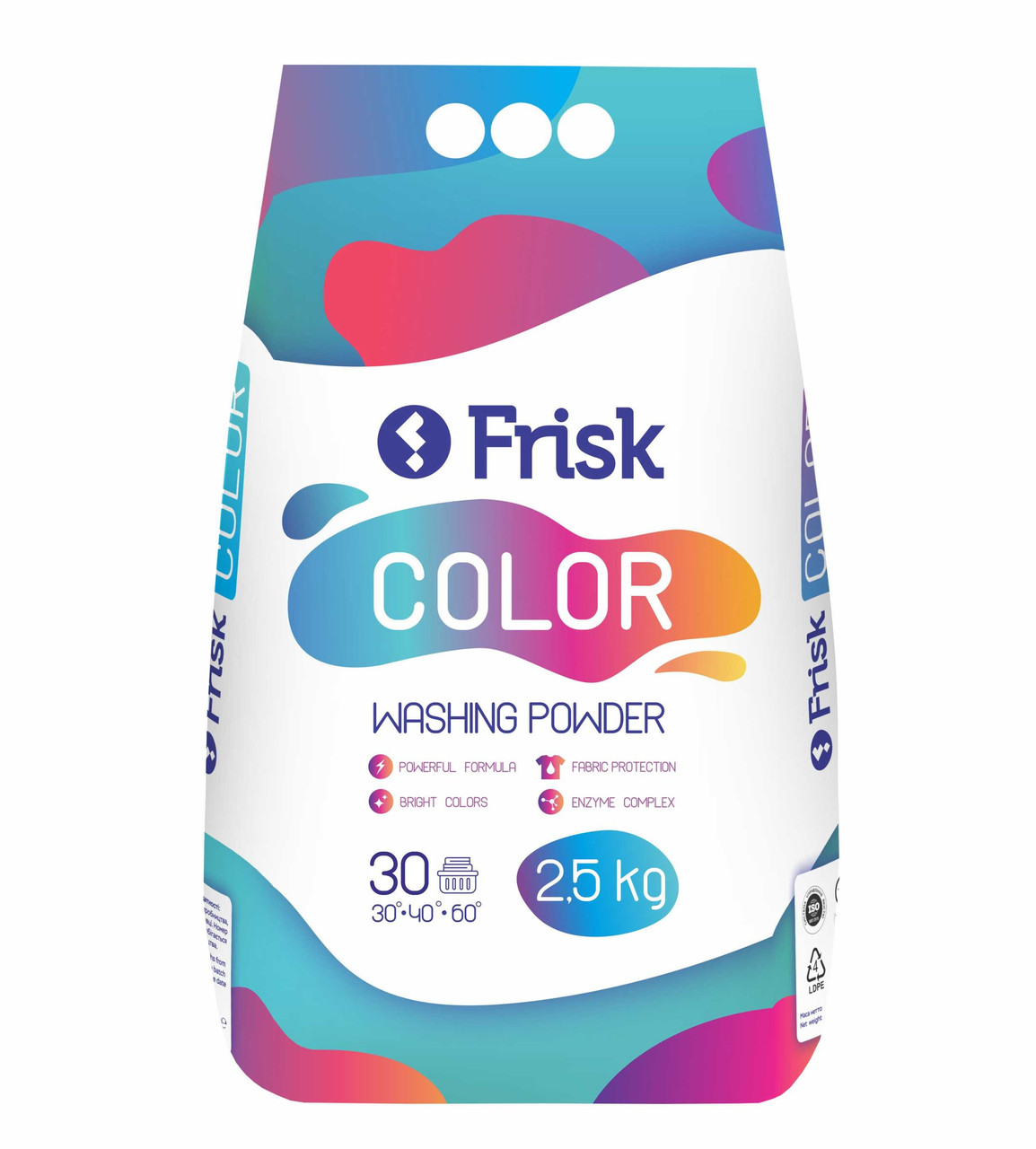 Стертий порошок для кольорових речей Frisk "Color" 2,5 кг