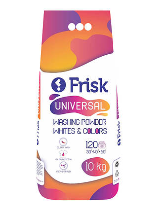 Пральний порошок Frisk "Universal" 10 кг для різних типів тканин / Універсальний засіб для прання одягу, фото 1