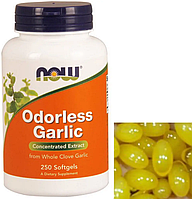 Экстракт чеснока NOW Odorless Garlic 250 гел капс