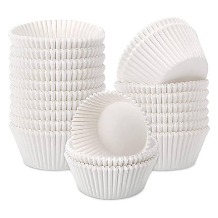 Форми для випічки кексів та маффінів Empire паперові білі максимальний d-8/5 см 500 шт/1 уп, фото 1