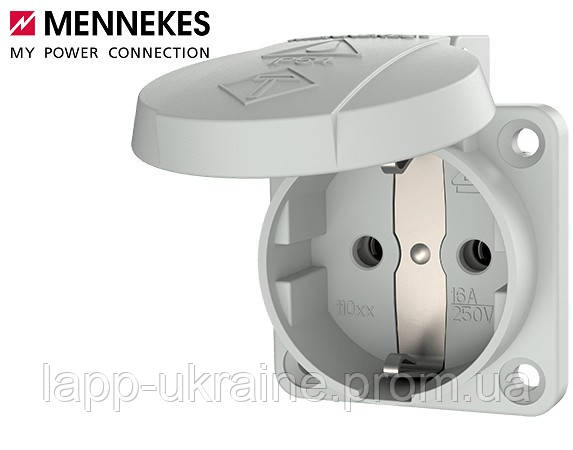 Панельна розетка SCHUKO сіра MENNEKES 16A2p+E 230V IP54 1 шт (арт ...