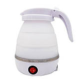 Силіконовий електронний чайник складаний Elecreic Kettle 600 мл сучасний портативний електрочайник, фото 4