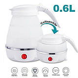 Силіконовий електронний чайник складаний Elecreic Kettle 600 мл сучасний портативний електрочайник, фото 6