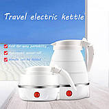 Силіконовий електронний чайник складаний Elecreic Kettle 600 мл сучасний портативний електрочайник, фото 7