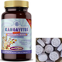 Вітаміни для дітей Солгар Solgar Kangavites 120 жувальних таб ягоди, фото 2