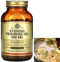 Олія примули вечірньої Solgar Evening Primrose Oil 500 mg 180 капс, фото 3