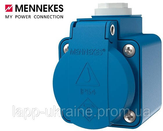 Настінна розетка SCHUKO синя MENNEKES 16A2p+E 230V IP44 1 шт (арт. 10082)