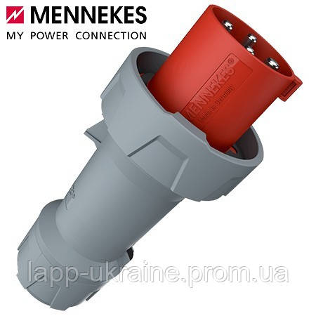 Вилка PowerTOP Plus MENNEKES 63A4P 6H400V IP67 1 шт (арт. 3308)