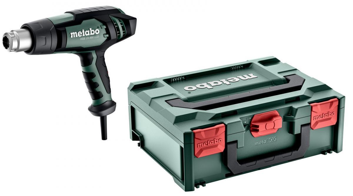 Термофен Metabo HGE 23-650 LCD + METABOX 145 (Безкоштовна доставка)