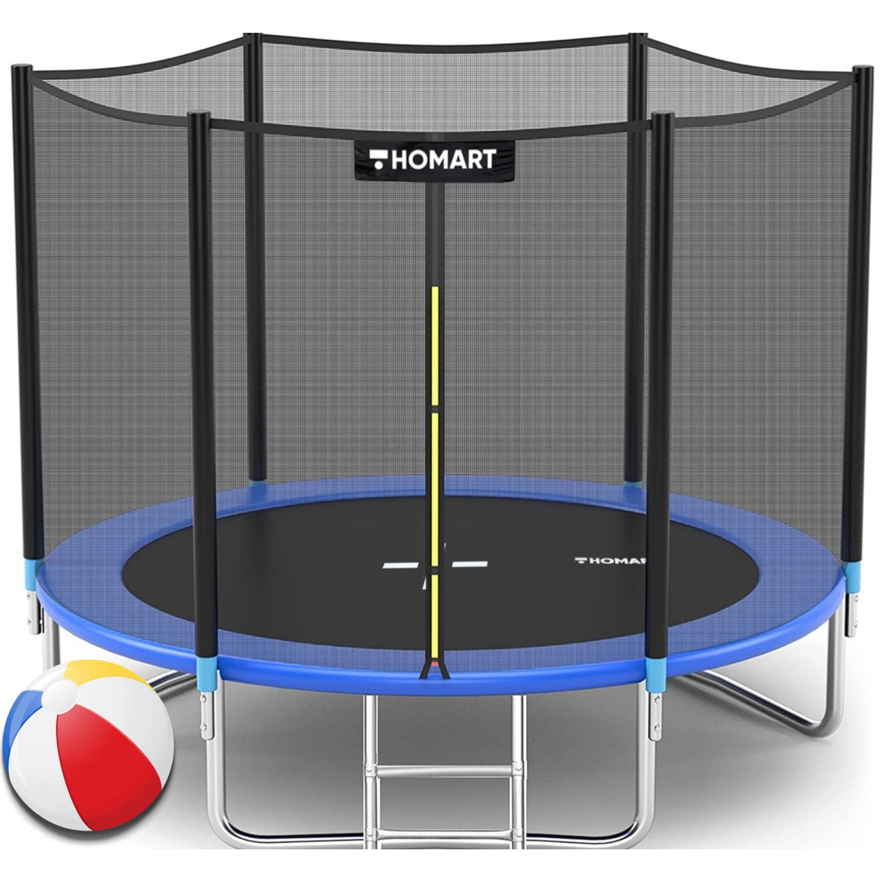 Батут Homart 10ft/312 см з зовнішньою сіткою та драбинкою + м'яч (9526)